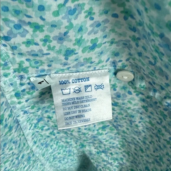 Tuckernuck Pink City Prints Ocean Ditsy Isabel V Neck Dress Large